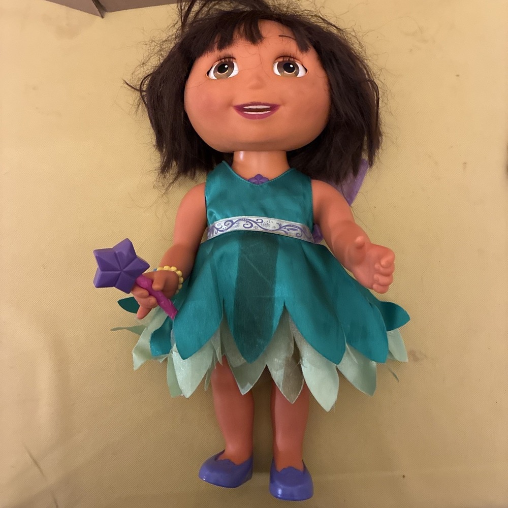 2005 Dora The Explorer Fairy Wishes Doll Animated Talks Interactive Tested Works